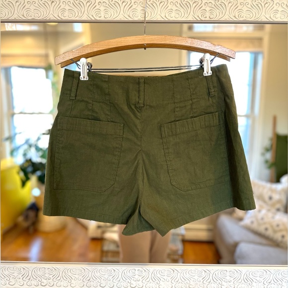 NWOT Anthropologie Maeve The Colette Dark Green High Rise Shorts w/ Stretch - 30 - Picture 2 of 6